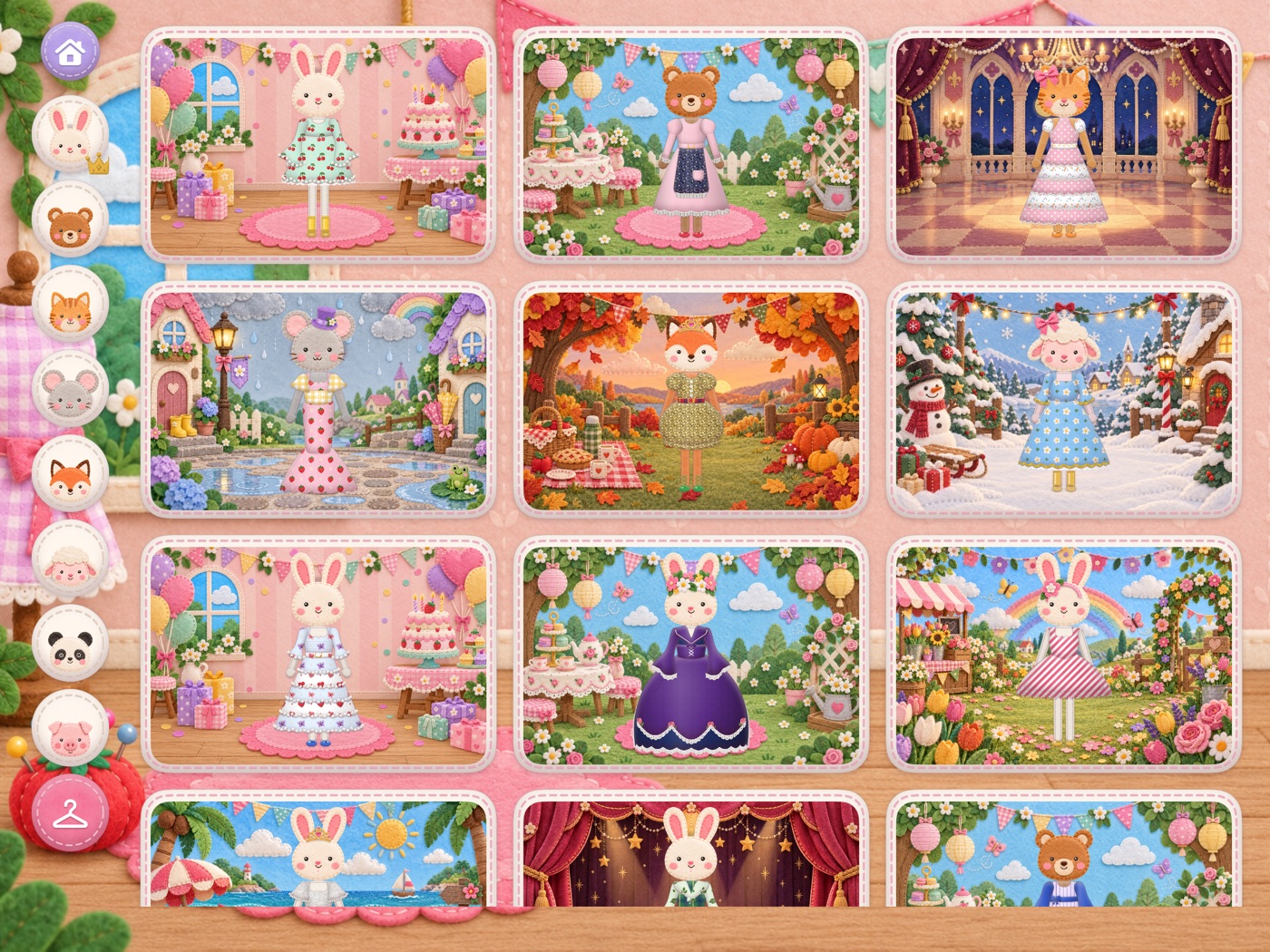 The album, full of photos of dresses at different parties